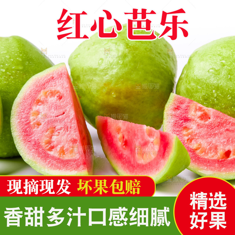 白底上放着广西红心芭乐
