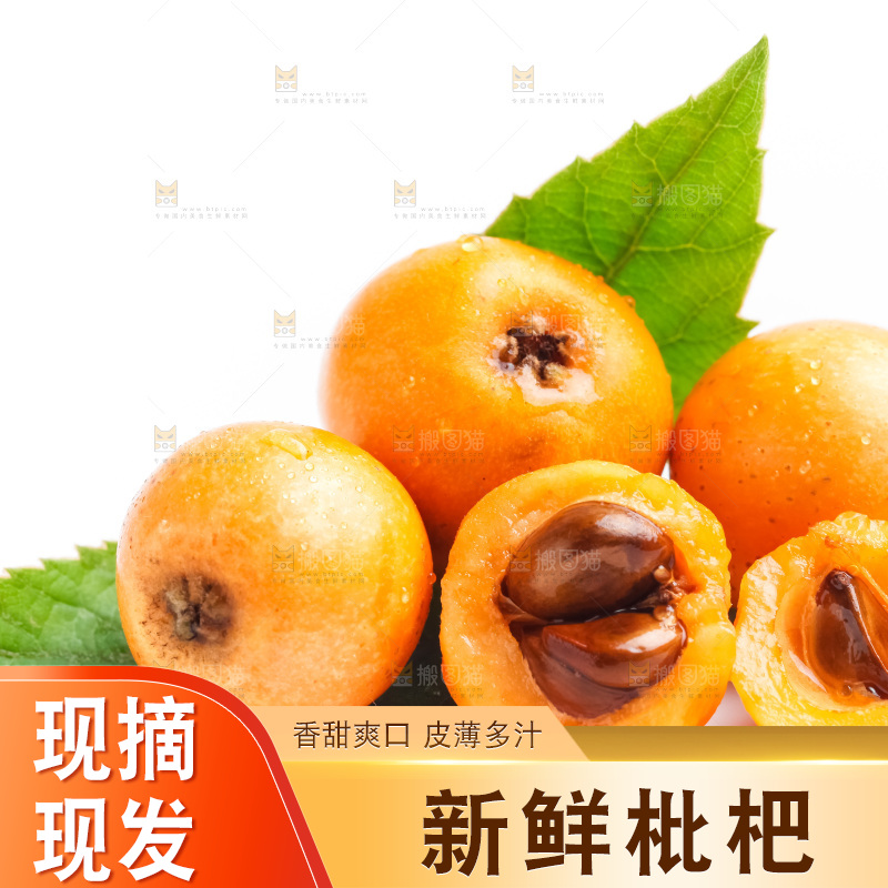浅底上摆放着枇杷果