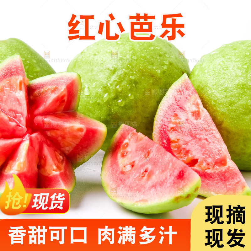 白底上放着广西红心芭乐