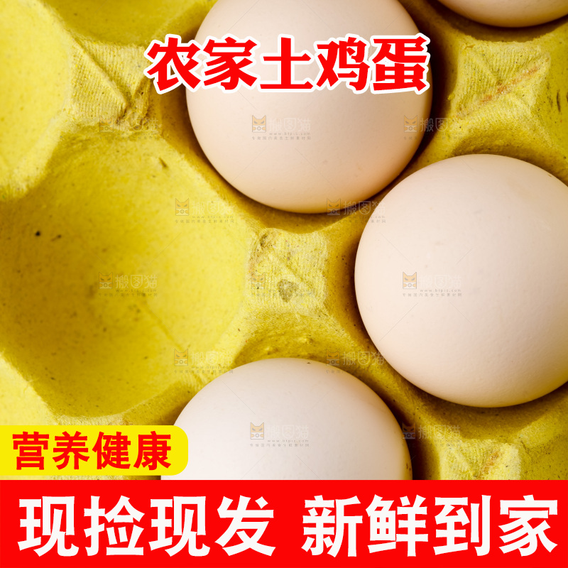 木底上的新鲜鸡蛋