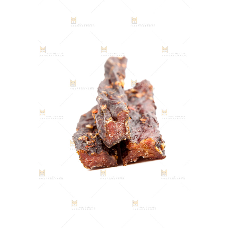 白底上的牛肉干