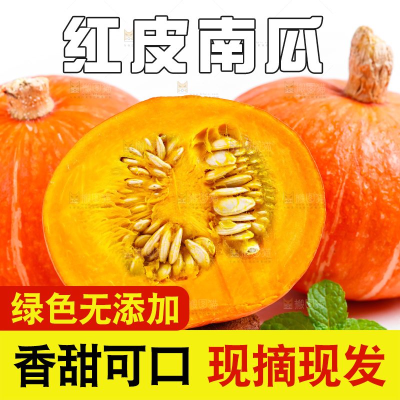 浅底上摆放着山东红皮南瓜