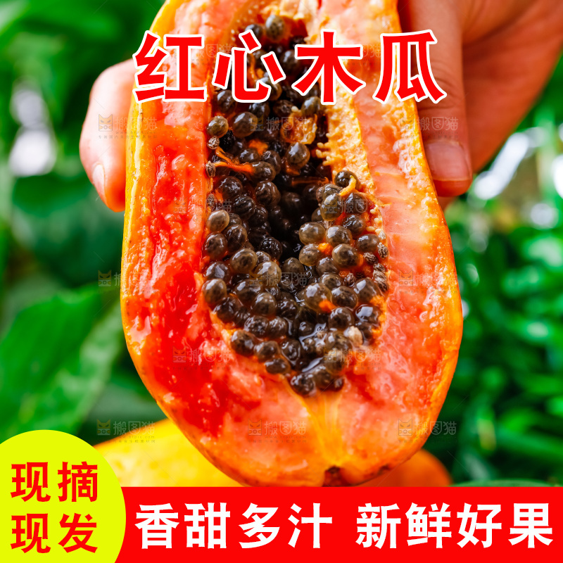 手里拿着牛奶木瓜