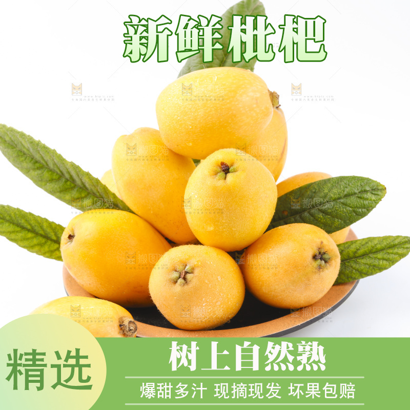 盘子里装着米易枇杷