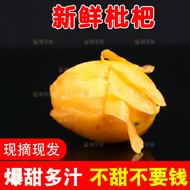 黑底上的米易枇杷