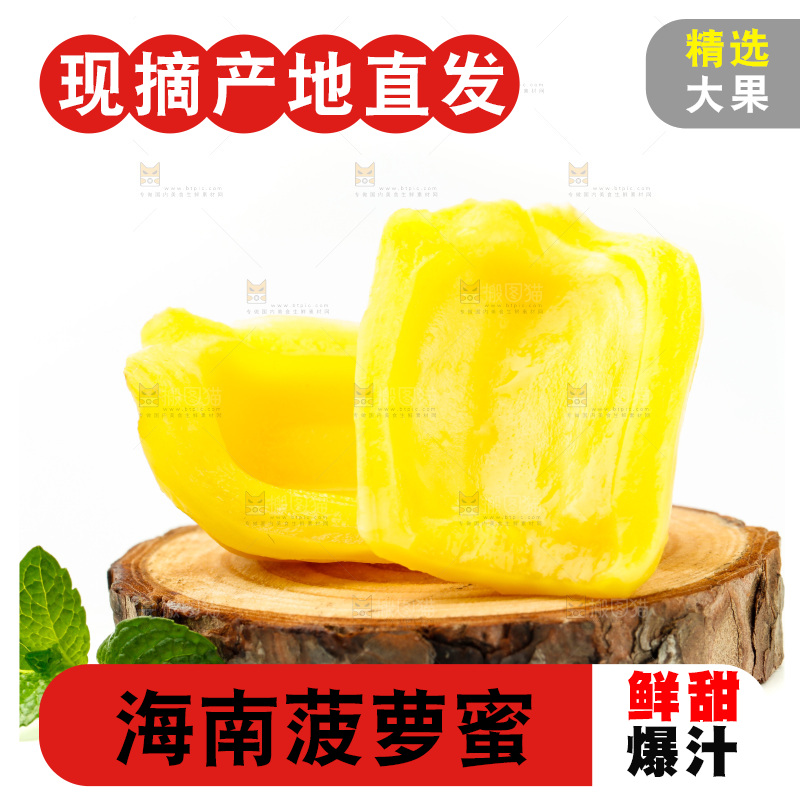 白底上的海南菠萝蜜