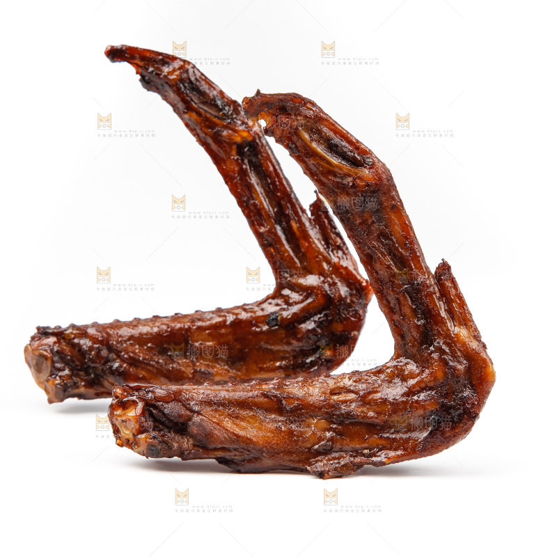 白底上的红烧鸭翅