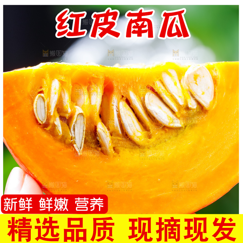 手里拿着南瓜