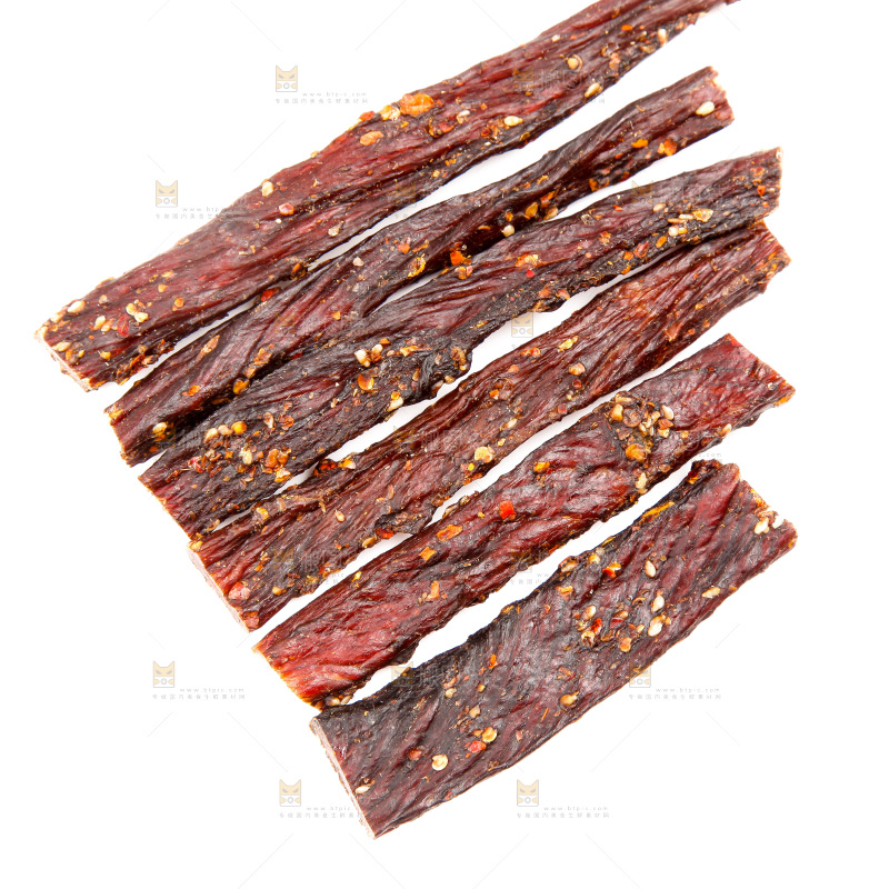 白底上的牛肉干