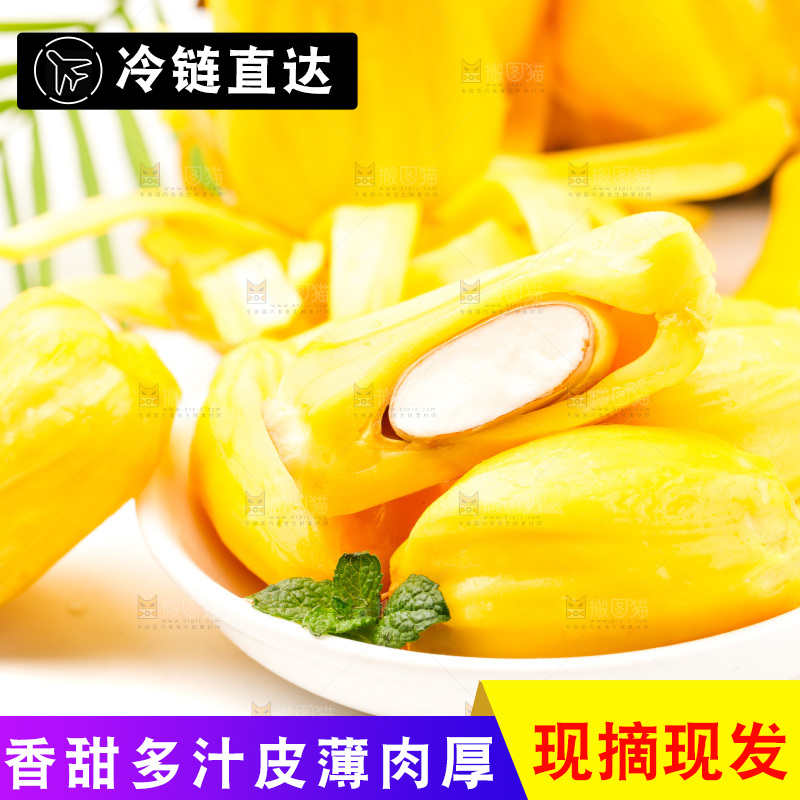 碟子里的黄肉菠萝蜜