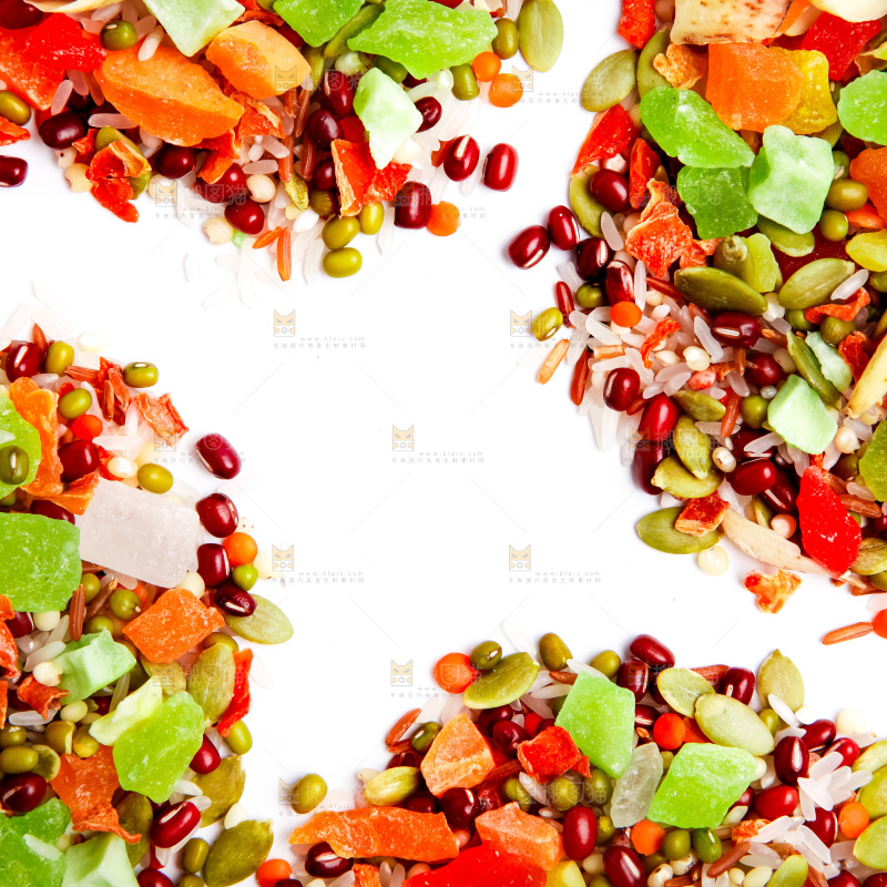 白底上的水果粥背景