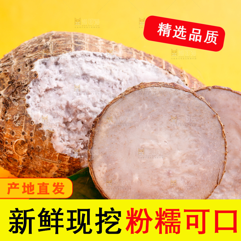 黄底上放着荔浦芋头