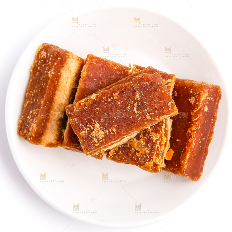 白底上的红糖片