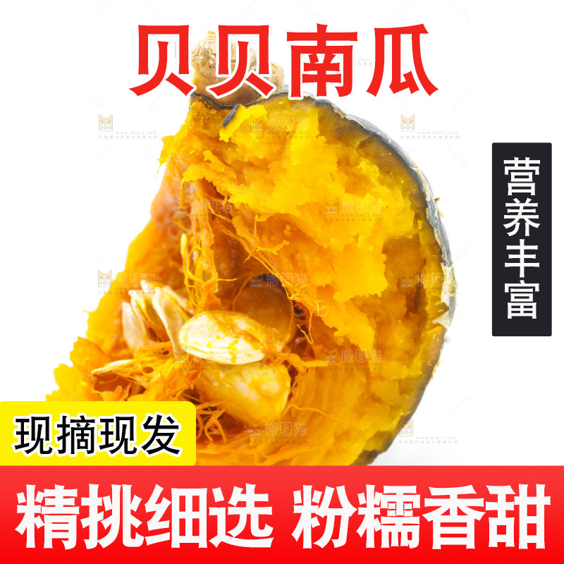 白底上放着板栗南瓜