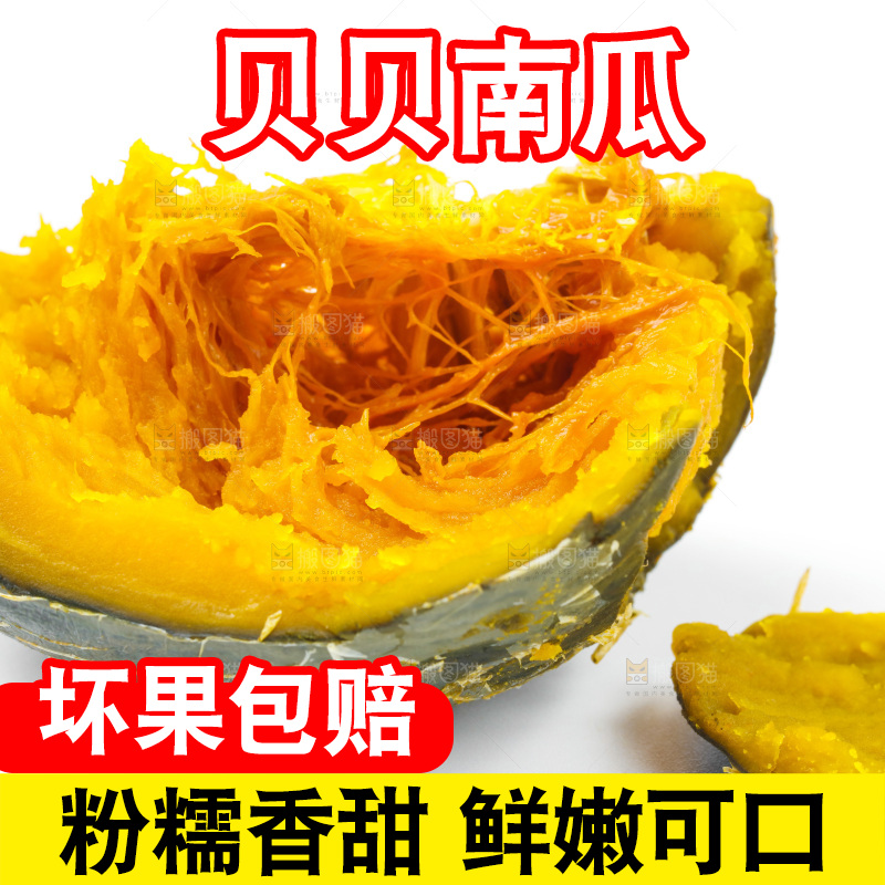 白底上摆放着板栗南瓜