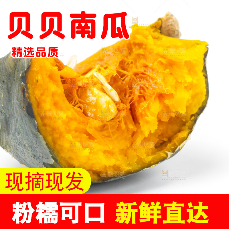 白底上放着板栗南瓜