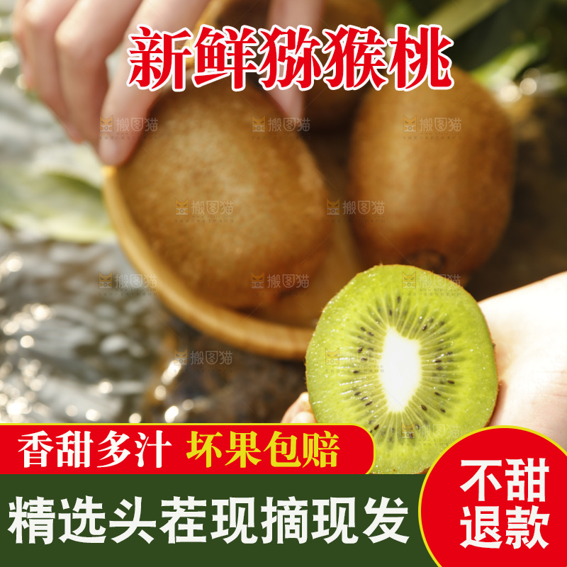 手里拿着切面的徐香猕猴桃