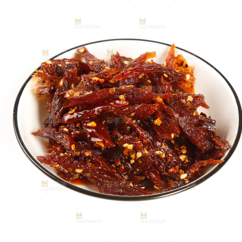 一盘手撕牛肉干