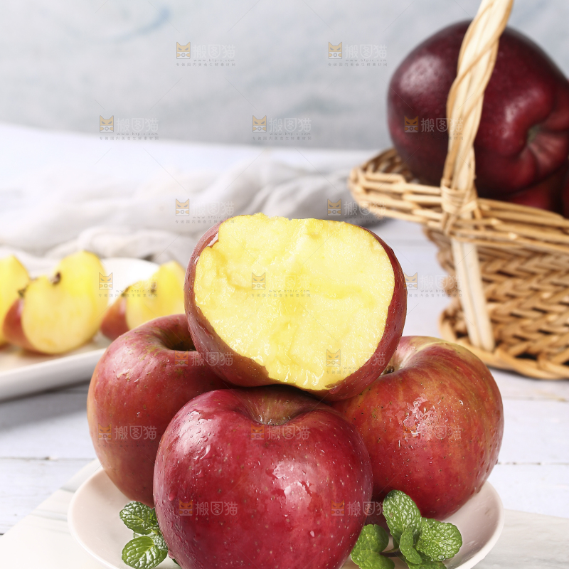 一盘阿克苏冰糖心苹果