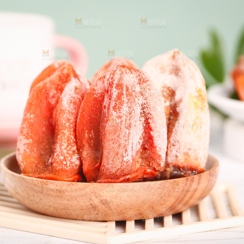 一盘霜降吊柿饼