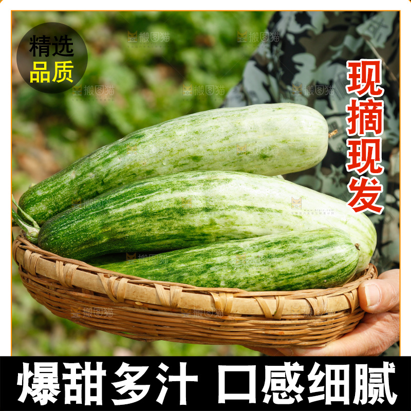 手里端着一篮新鲜羊角蜜