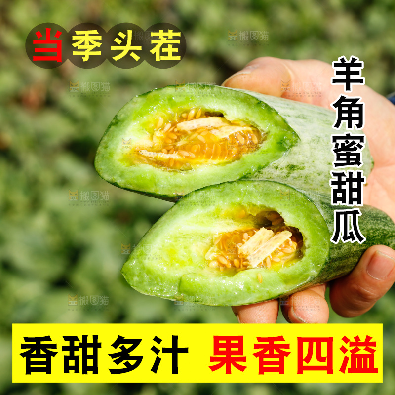 手里拿着掰开的羊角蜜