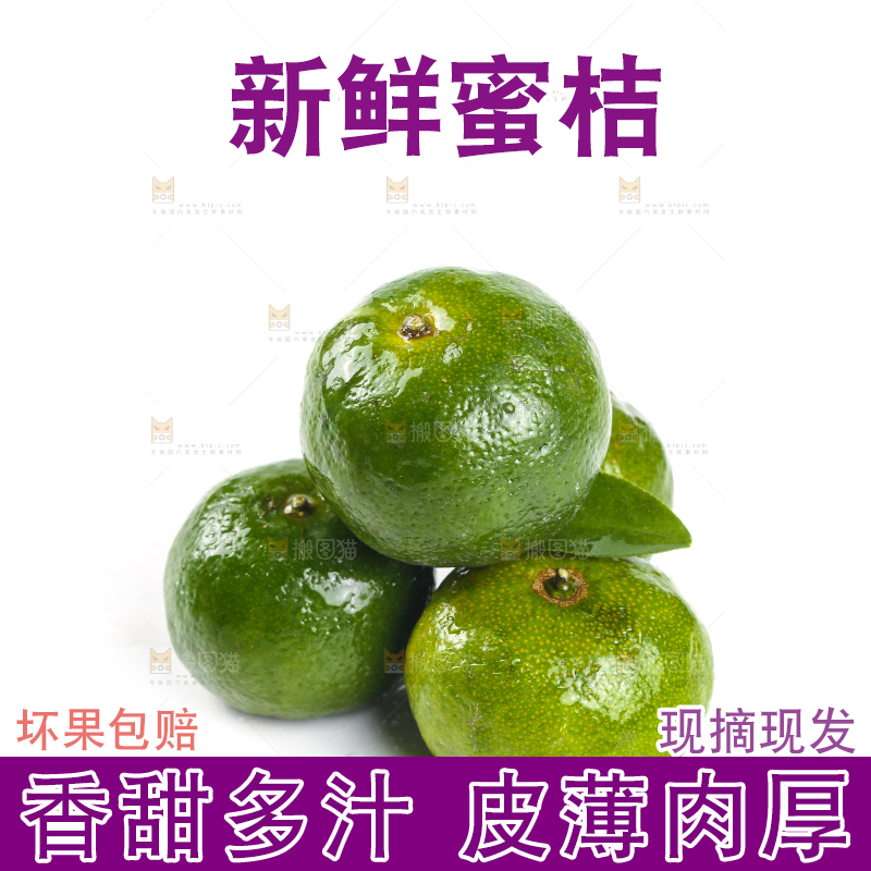 白底上的清香蜜橘