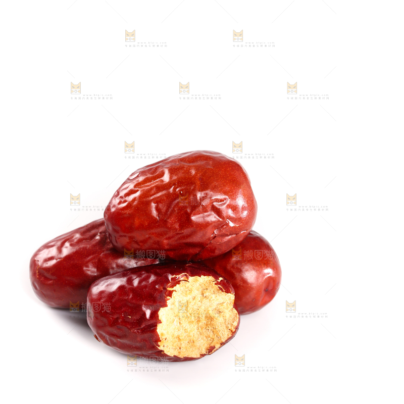 白底上的新疆红枣