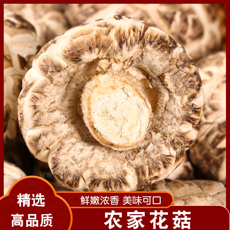 一堆东北椴木花菇