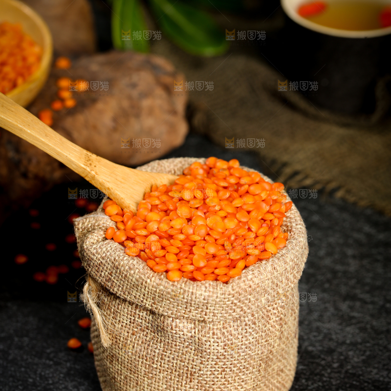 麻袋里的红小扁豆