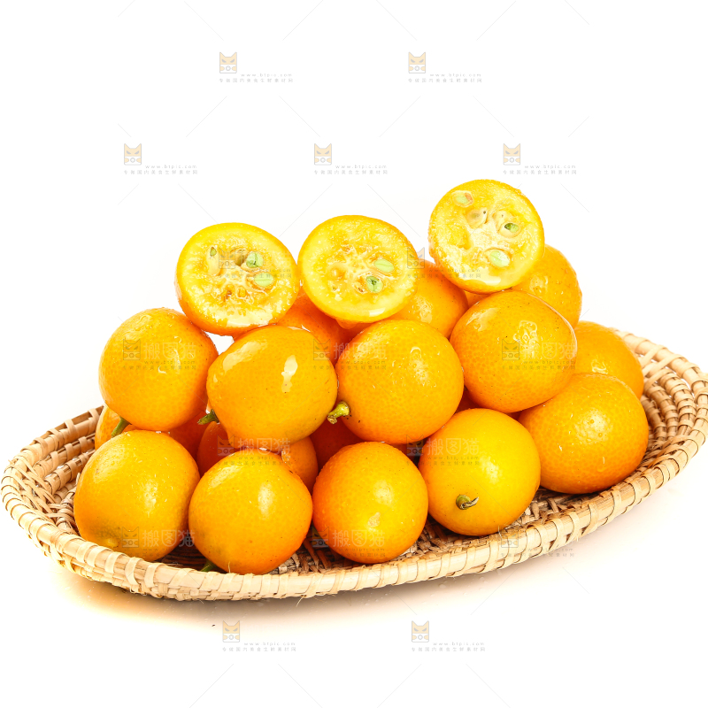 一篮新鲜金橘