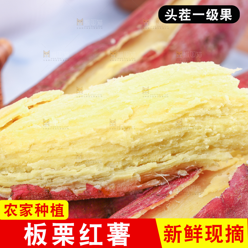 蒸熟的黄心板栗薯