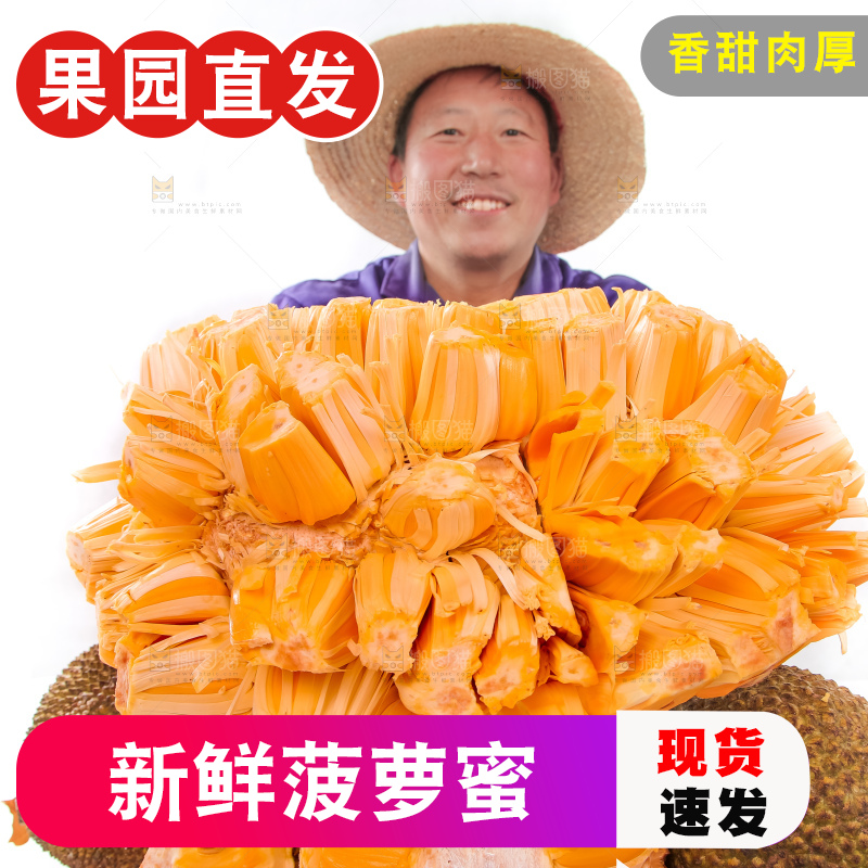 手里捧着红肉菠萝蜜