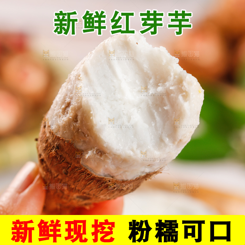 手里拿着蒸熟的小芋头