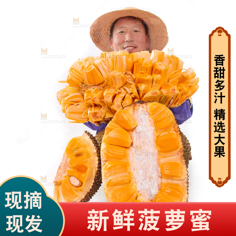 手里捧着红肉菠萝蜜