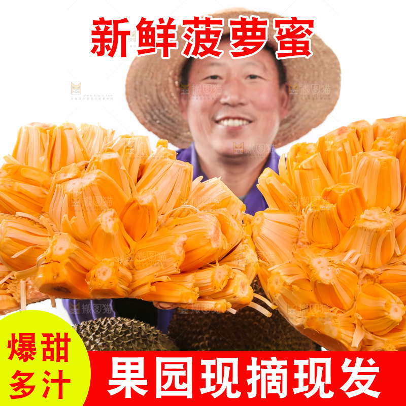 手里捧着红肉菠萝蜜