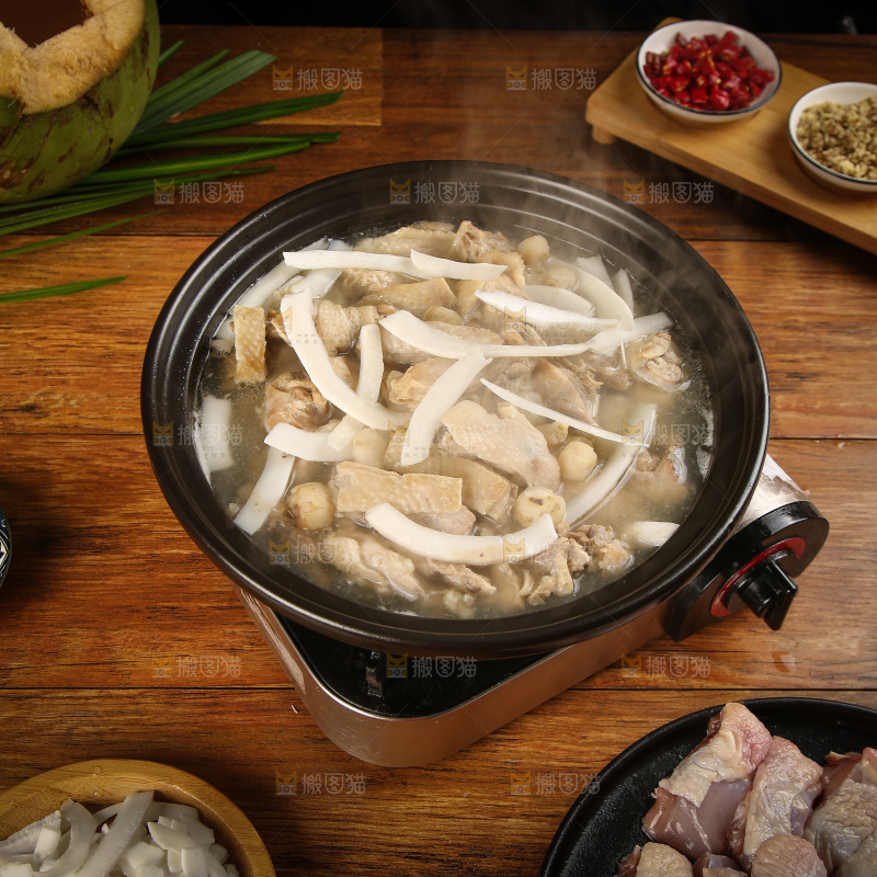 一锅椰子炖鸡