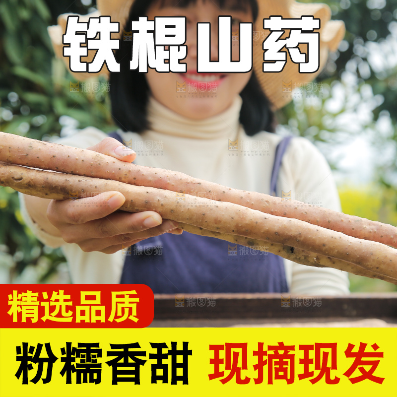 手里端着一盘铁棍山药
