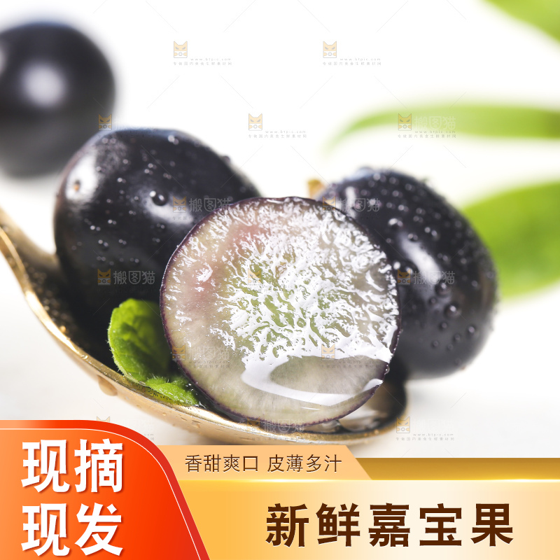 勺子舀着嘉宝果