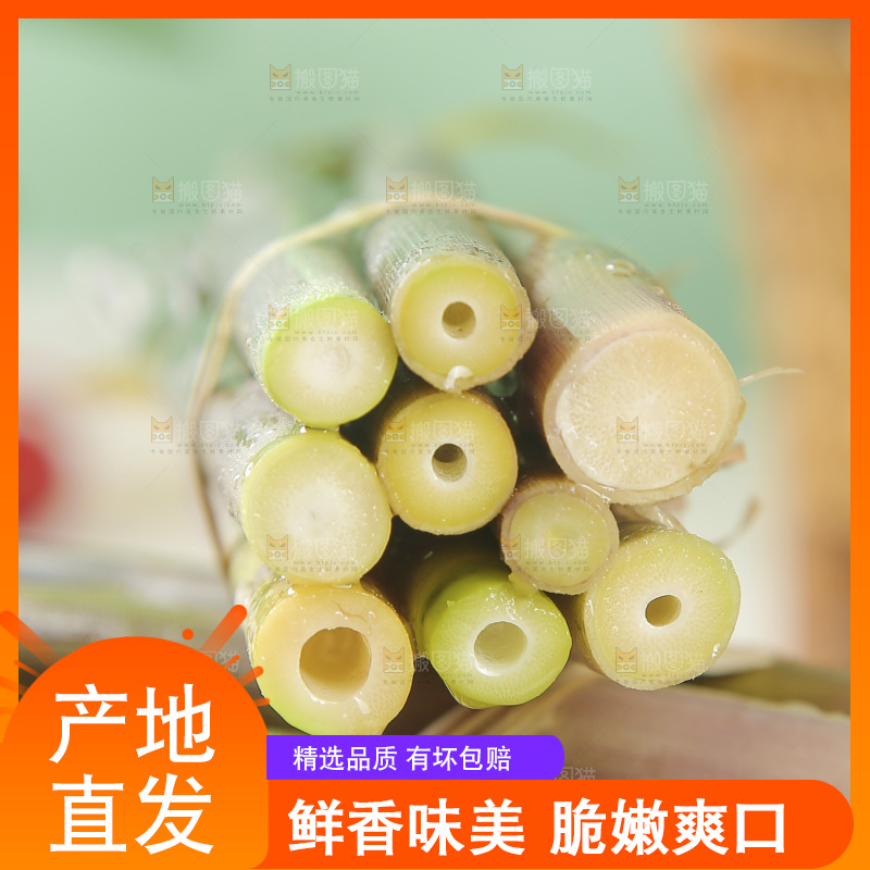 木底上的新鲜小竹笋
