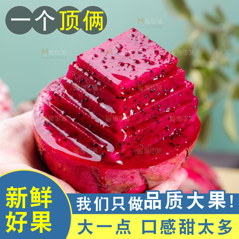 手里拿着红心火龙果