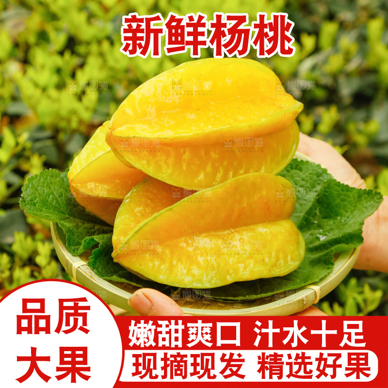 手里端着一篮福建杨桃