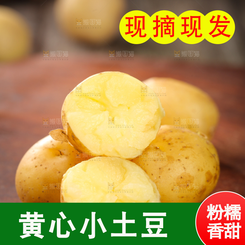 木板上的小土豆