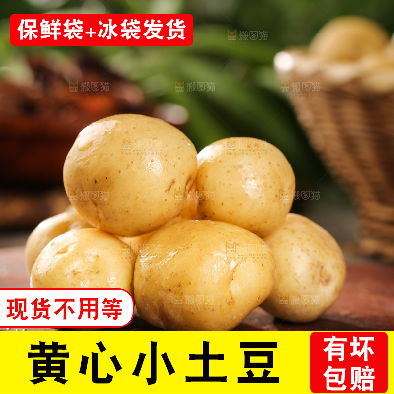 木板上放着高山小土豆