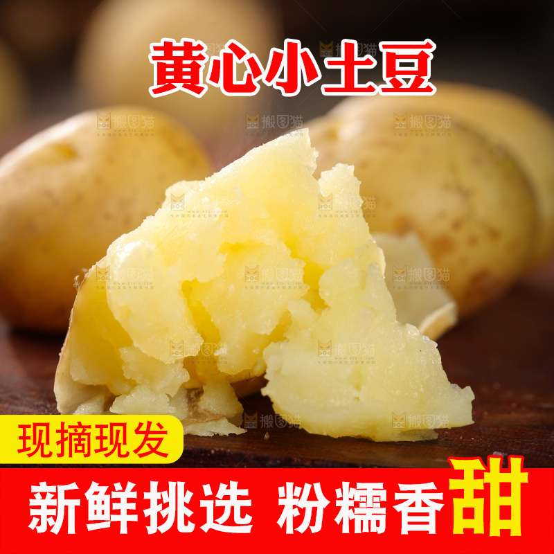 木板上的小土豆