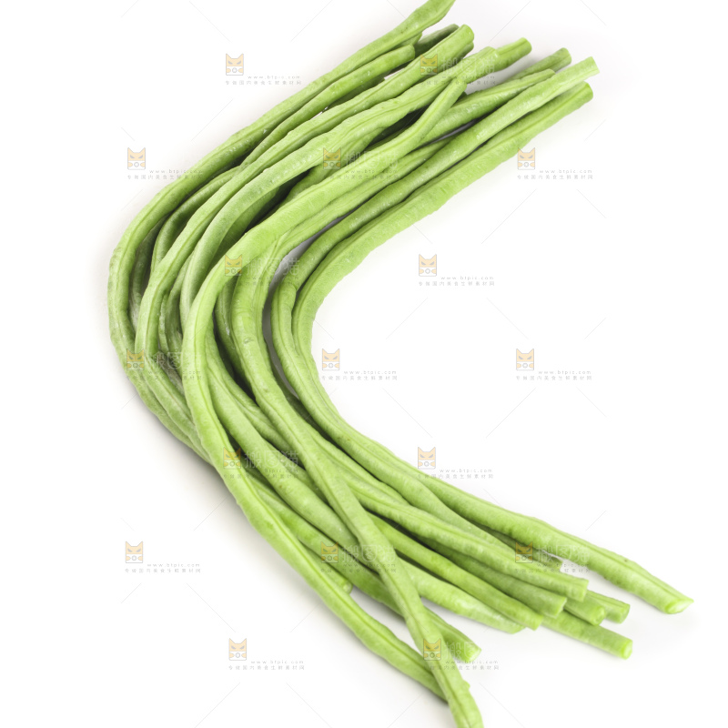 白底上的豇豆