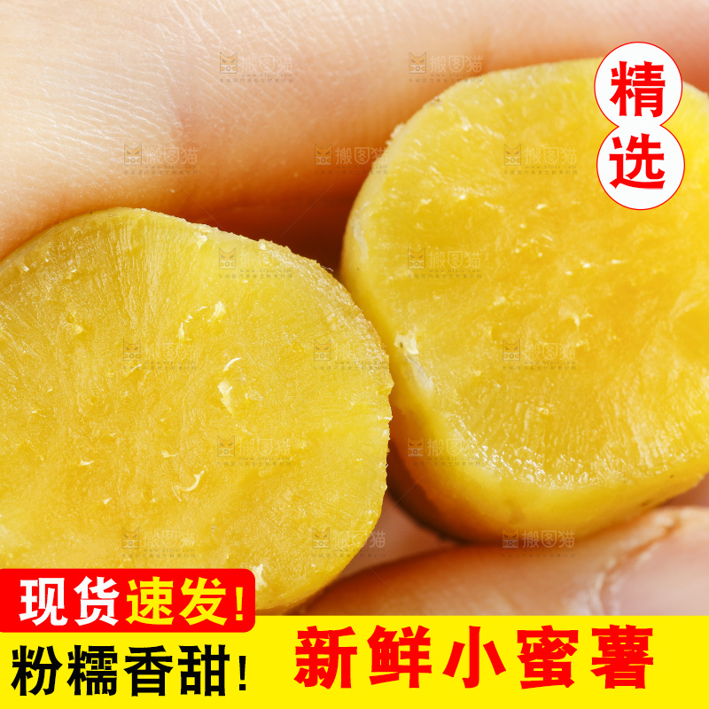 手里拿着黄心蜜薯