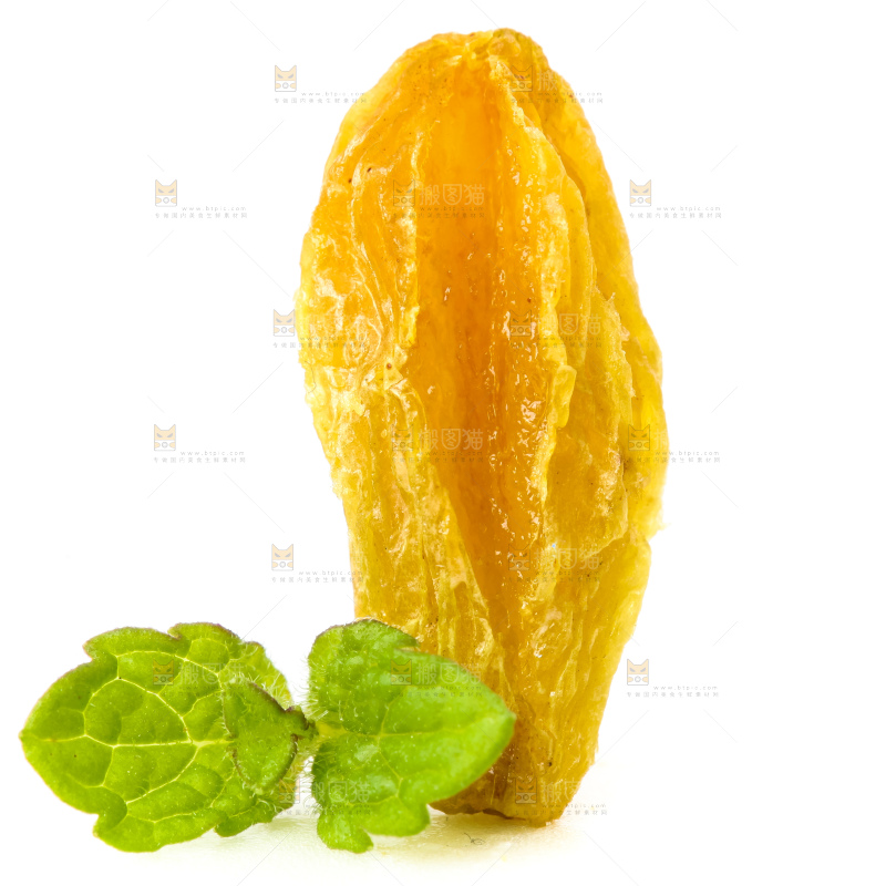 白底上摆放着绿葡萄干