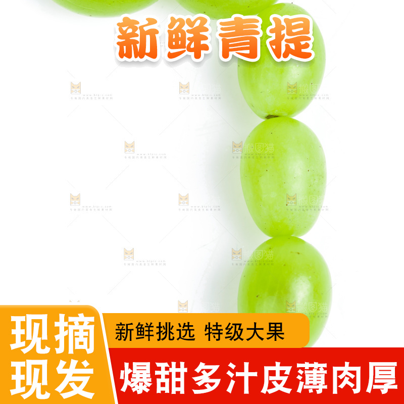 白底上放着维多利亚青提