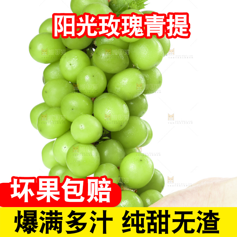 手里拿着无籽青提